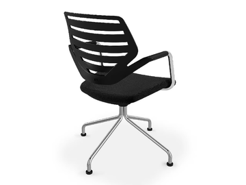 NOOK - Swivel trestle-based training chair with armrests by König Neurath - view 3